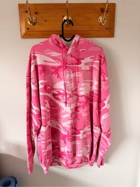 Pink Camo Graphic Hoodie